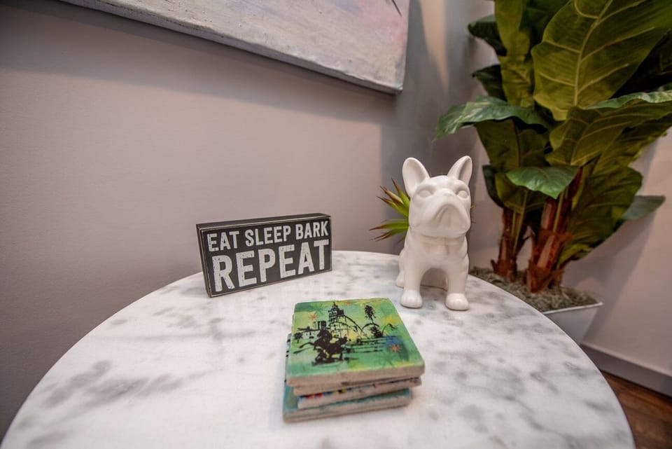 A day in the life: eat, sleep, bark, repeat. 🐾
