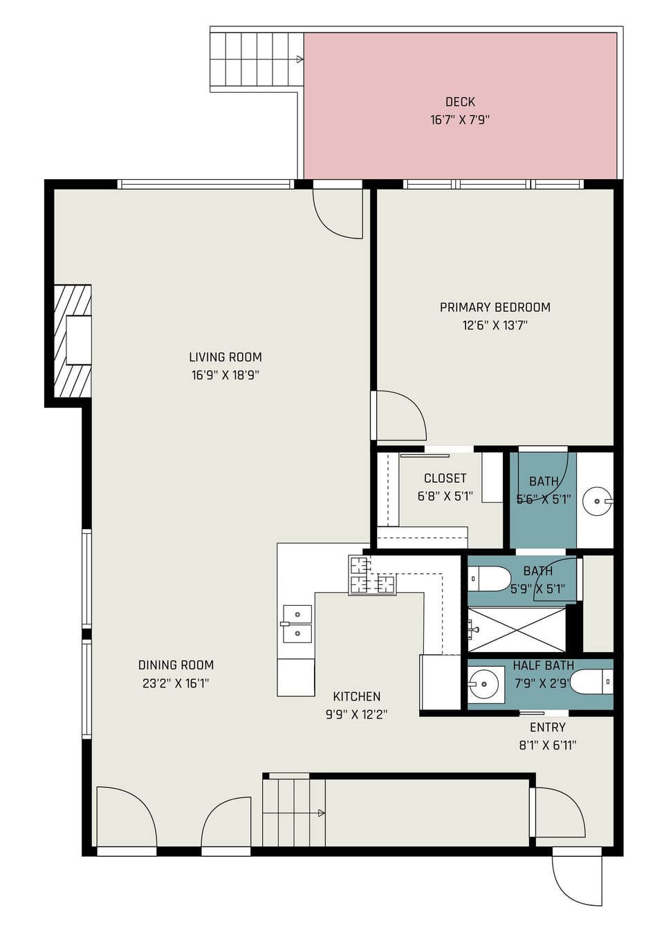 Townhome, 3 Bedrooms | Floor plan