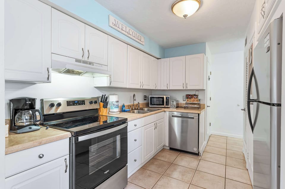 Fully stocked kitchen