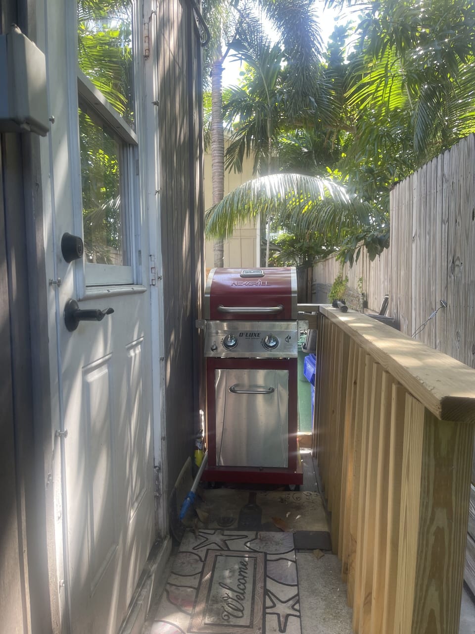 Back deck with grill