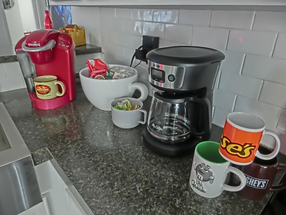 Coffee! Pot or K cup? We`ve got you covered (Please bring your own Coffee)