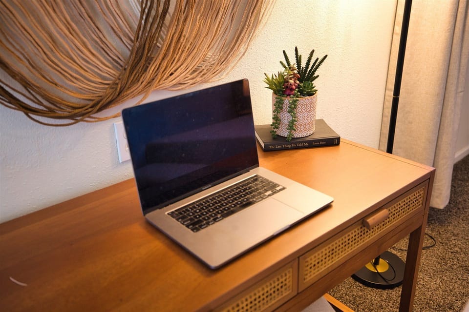 King bedroom office space provides privacy and quietness