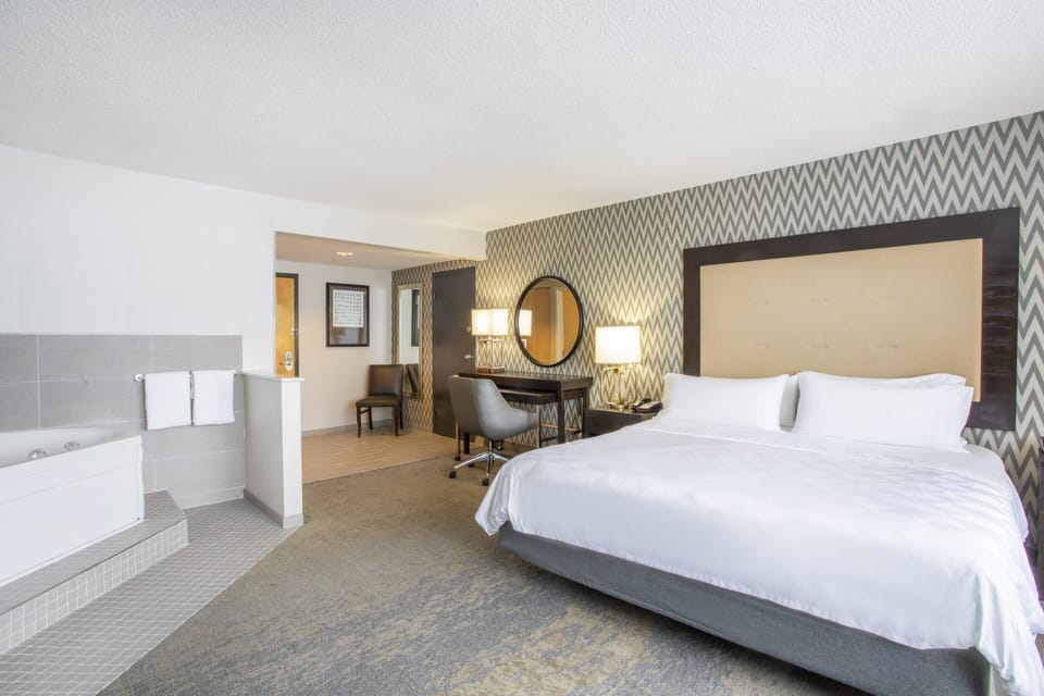 In-room safe, desk, laptop workspace, iron/ironing board