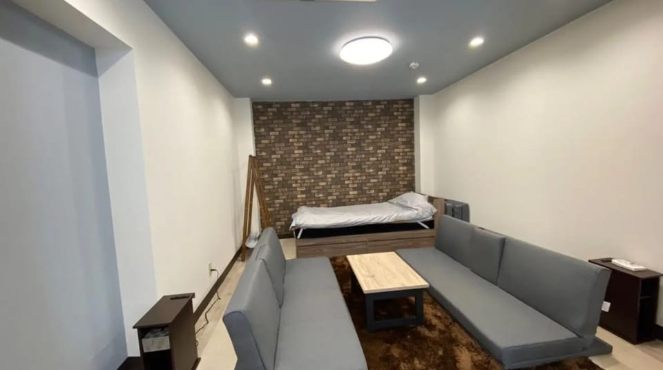 The sofa on the 2nd floor can also be used as a bed
