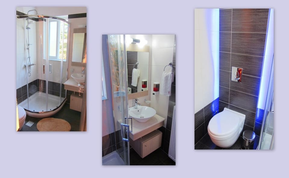 Studio, Garden View | Bathroom | Shower, rainfall showerhead, free toiletries, hair dryer