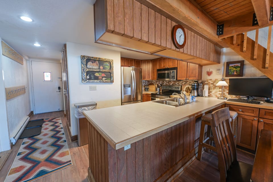 Fuel your mountain adventures in our open kitchen with a dedicated workstation