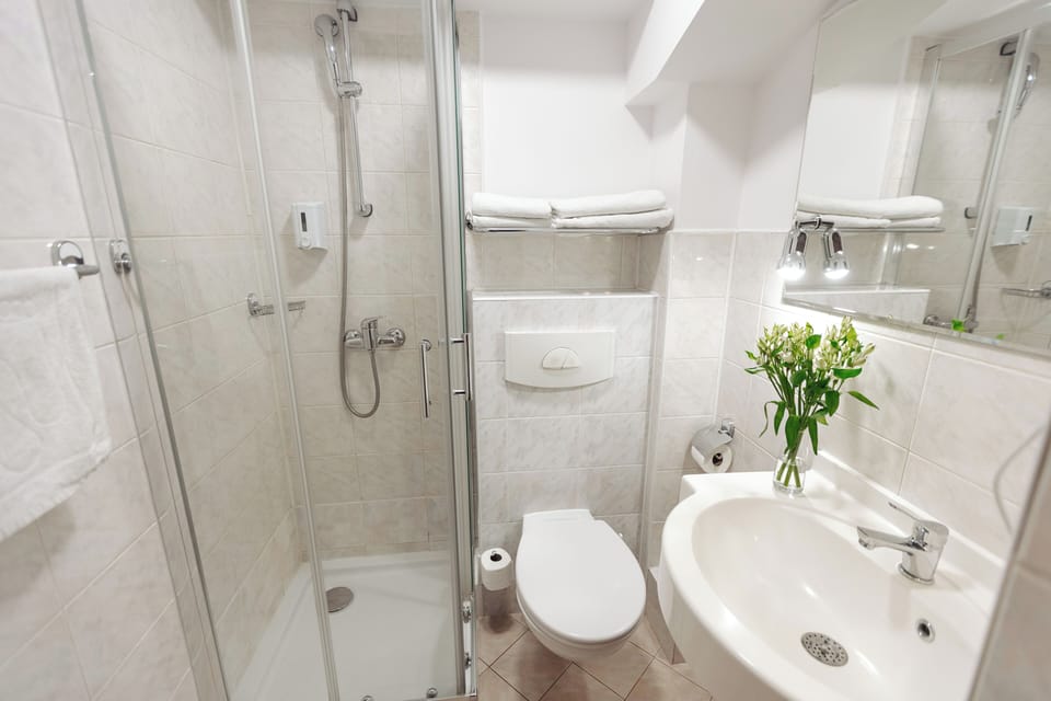 Standard Double Room | Bathroom | Hair dryer, towels, soap, shampoo