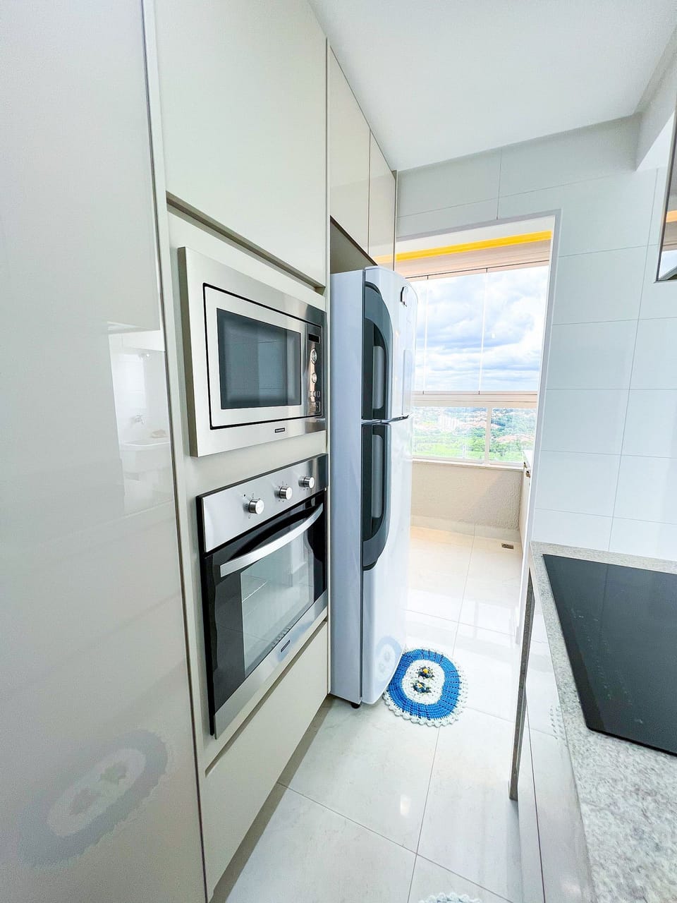 Deluxe Apartment | Private kitchen | Full-size fridge, microwave, espresso maker, blender