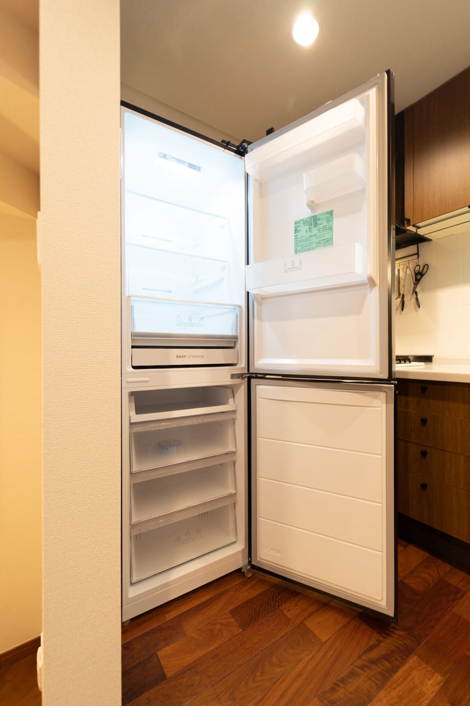 City Villa | Private kitchen | Full-size fridge, microwave, stovetop, coffee/tea maker