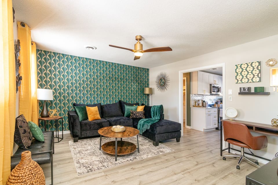 Living Room with Accent Wall
