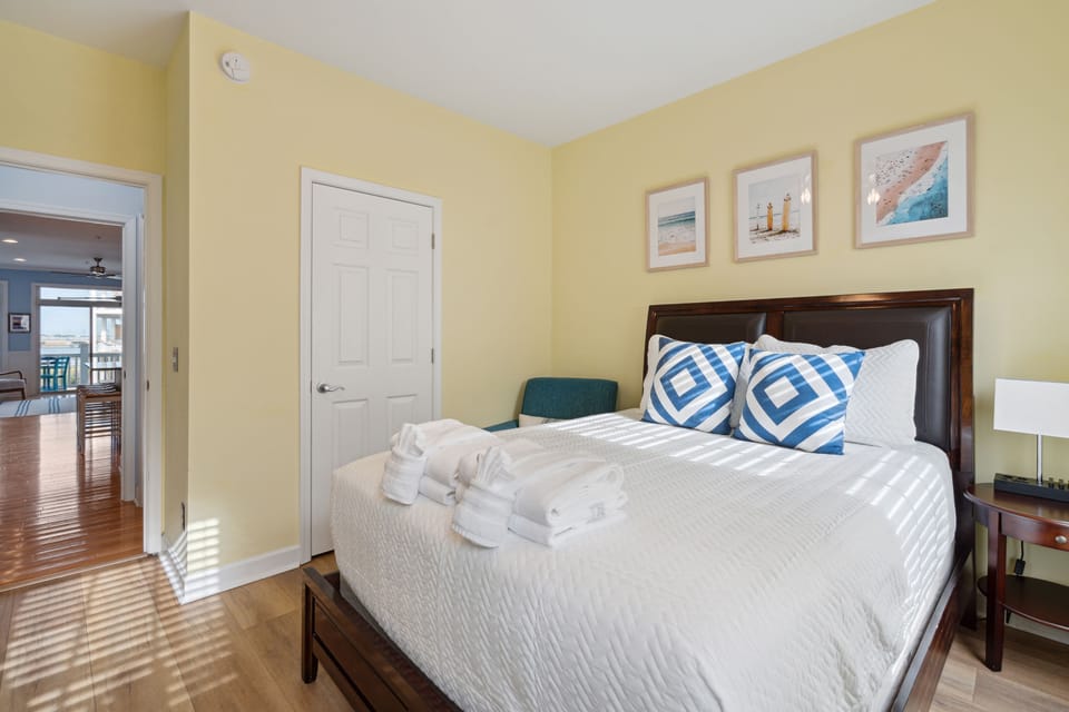 First Floor Queen Bedroom with Dedicated Workspace