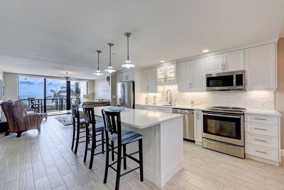 As you walk in a view of the condo and ocean