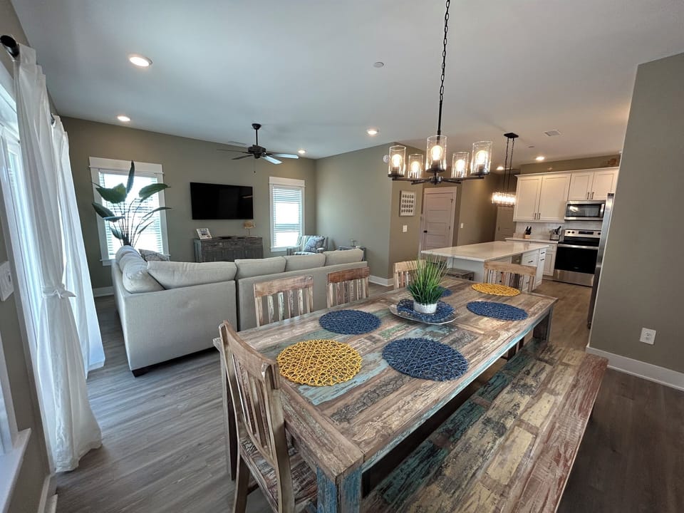Dining and living area