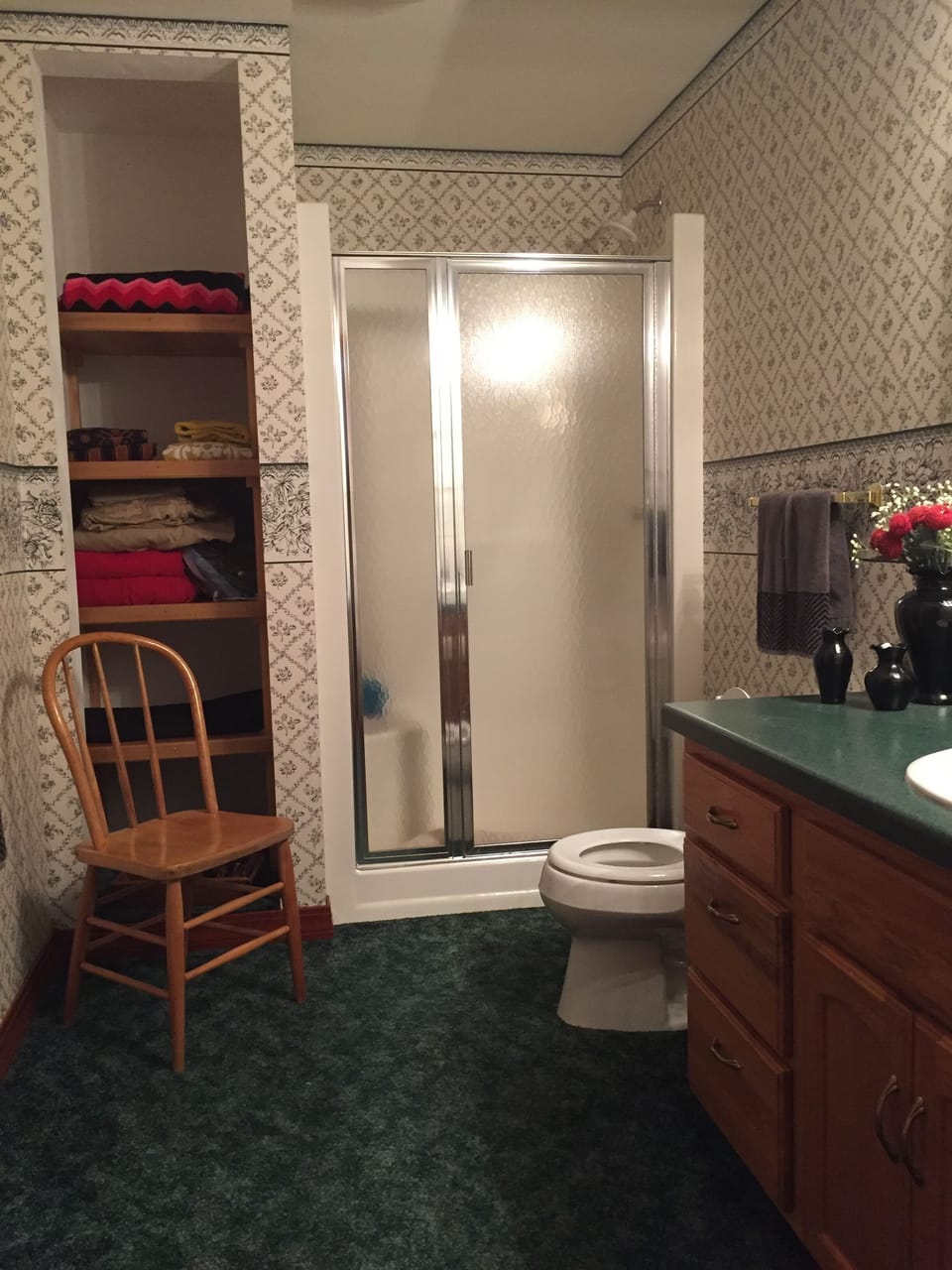 Bathroom attached to upstairs king bed