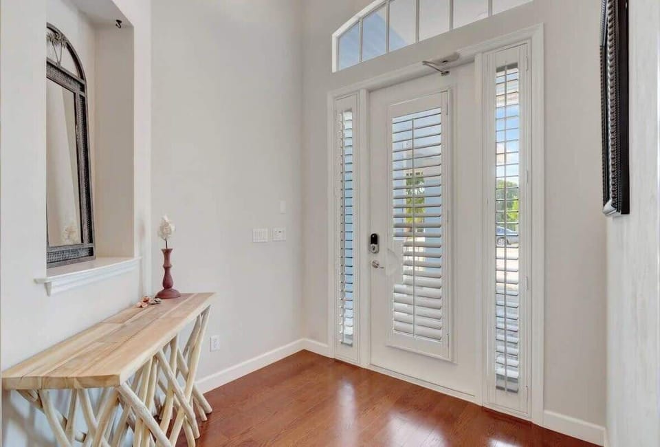 Upon entering the home guests come into our soaring foyer