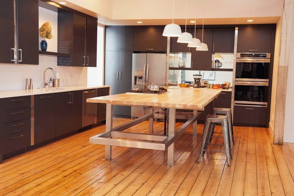 Open floor plan kitchen
