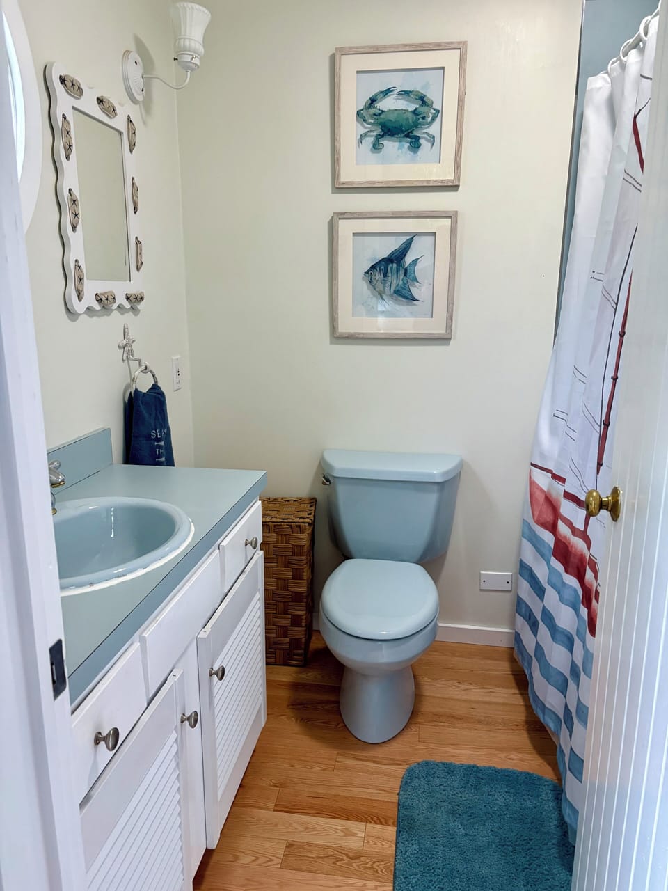 Downstairs bathroom adjacent to primary bedroom