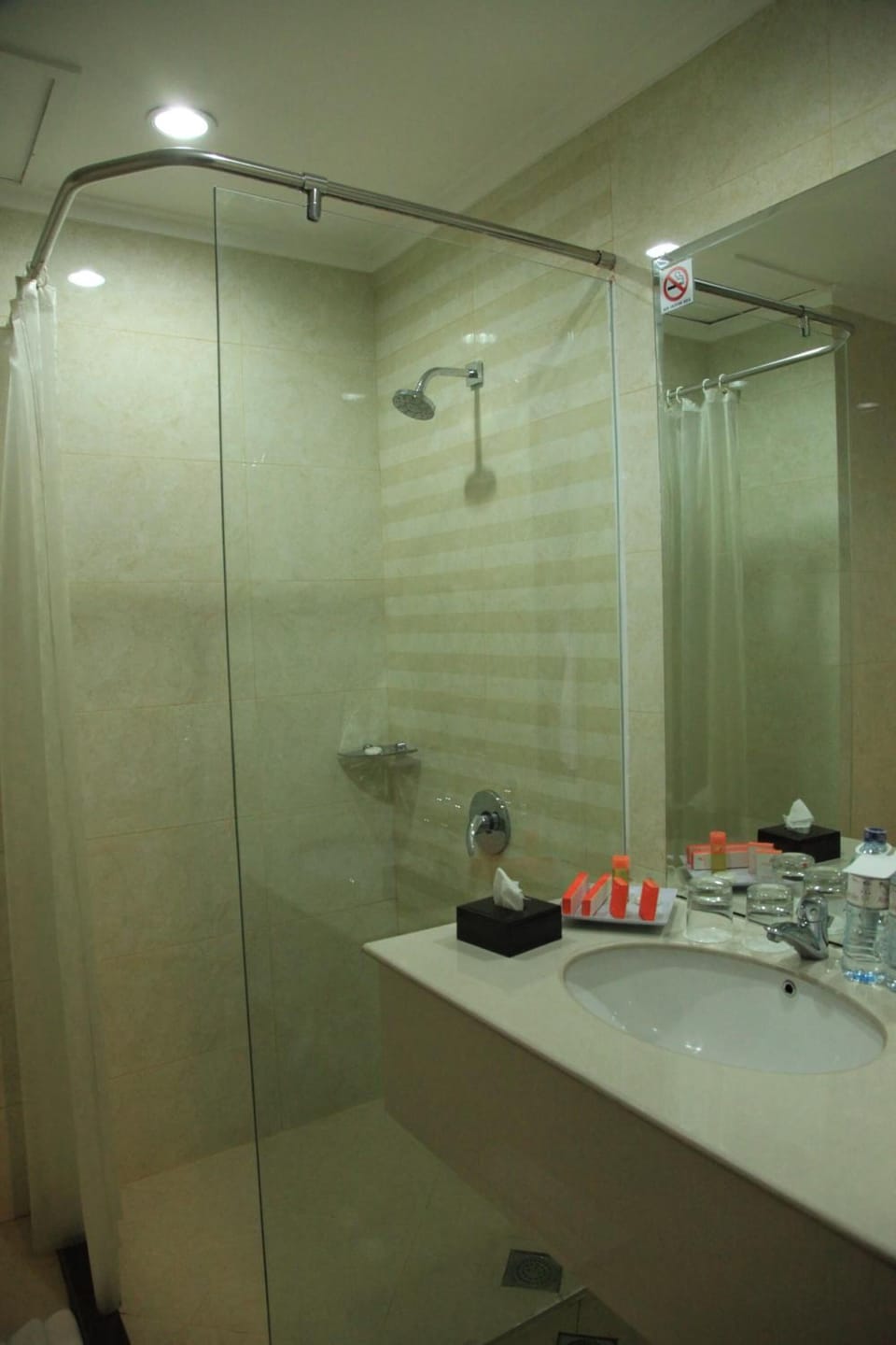Hair dryer (on request), slippers, towels, soap