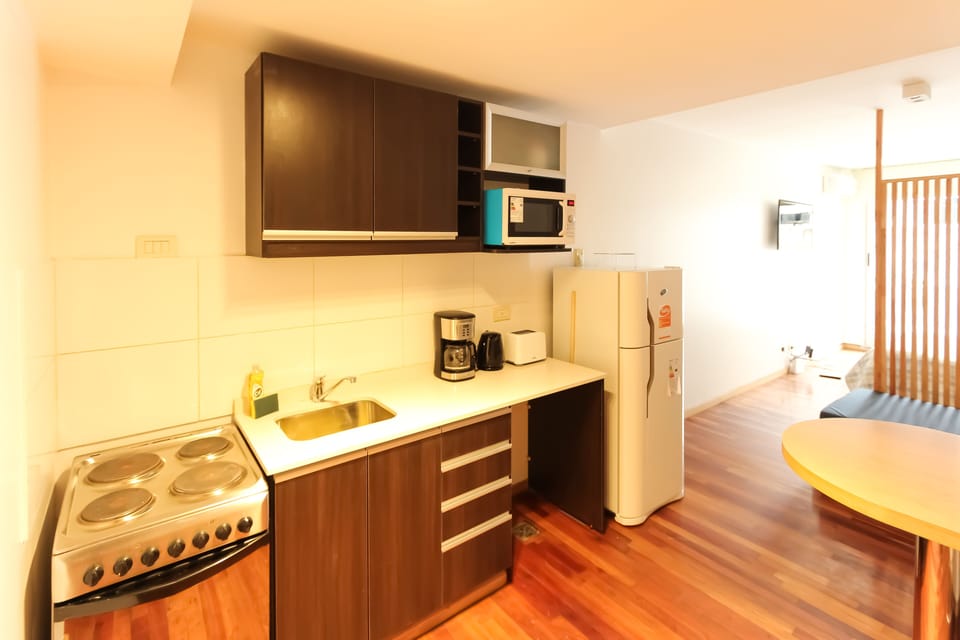 City Apartment | Private kitchen | Fridge, microwave, oven, stovetop