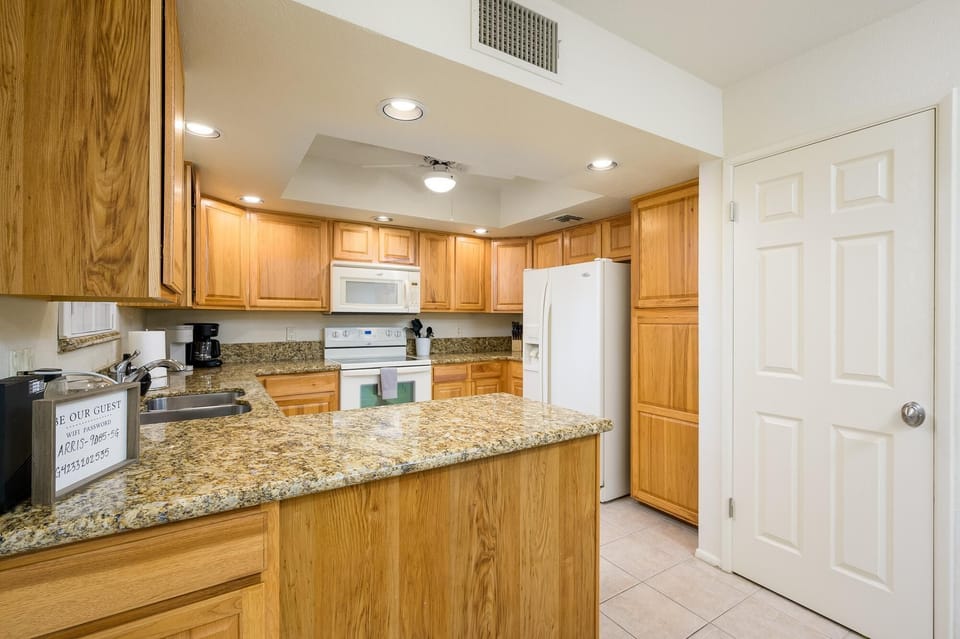 Fully stocked kitchen