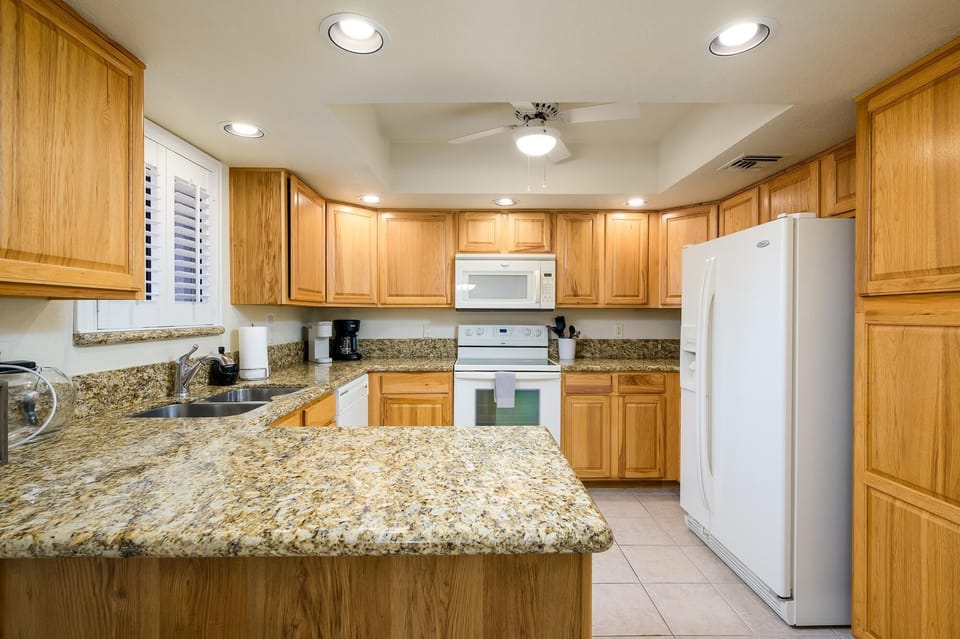 Bright kitchen.