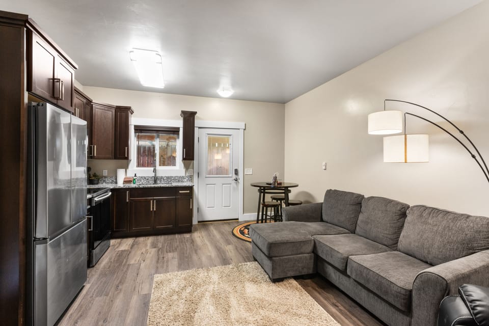 Apartment | Living area | 57-inch Smart TV with digital channels, Netflix, Hulu