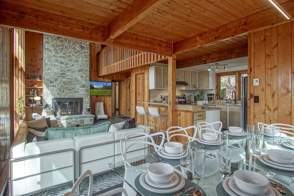 The main living space is on the ground level.