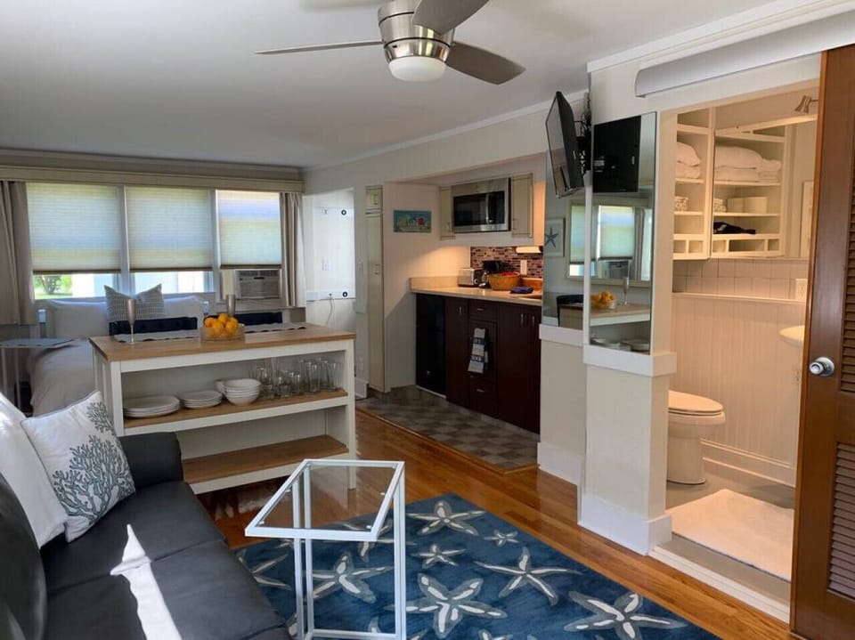 Living room, bathroom, dining, kitchen, bed, the perfect studio!