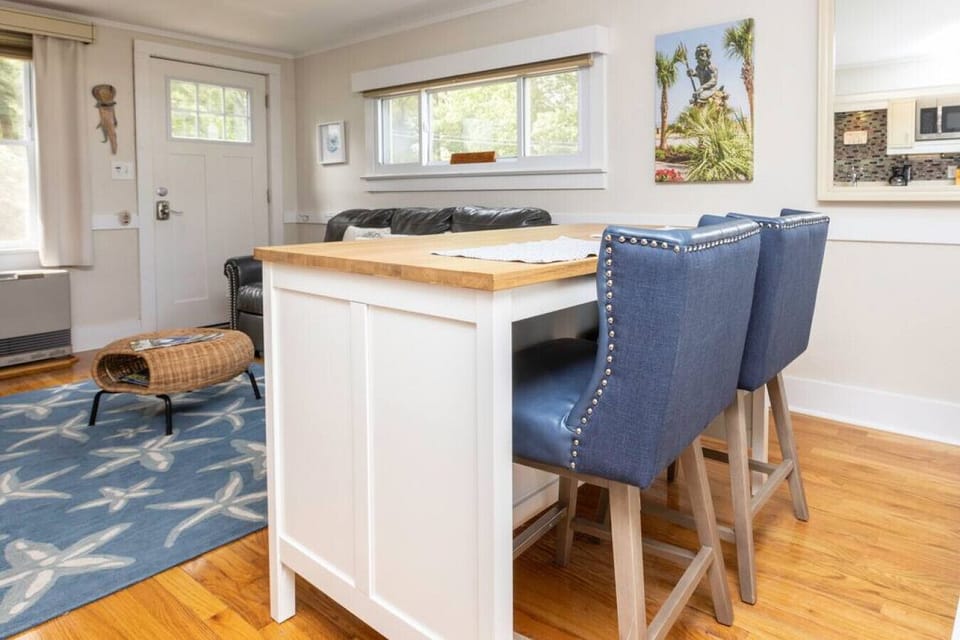 Open living and dining areas
