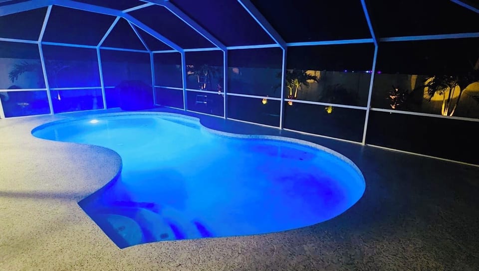 Pool at night