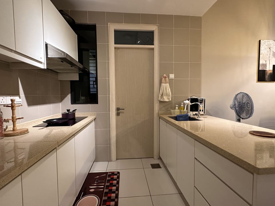 Premium Apartment, Non Smoking, City View | Private kitchen | Full-size fridge, microwave, stovetop, electric kettle