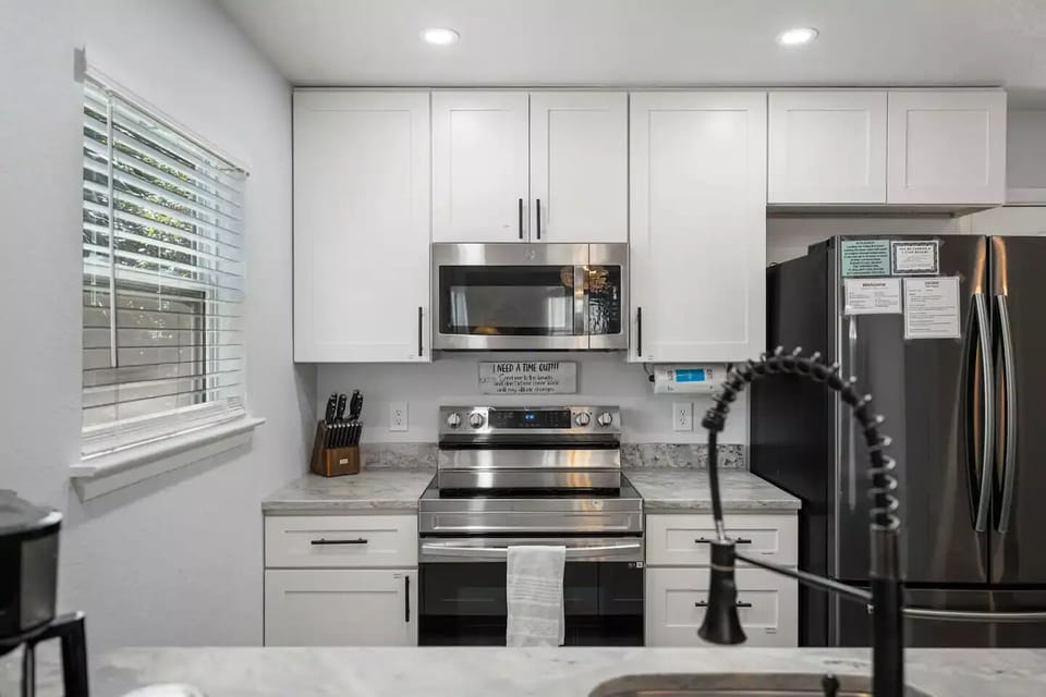 Microwave and electric range and stove