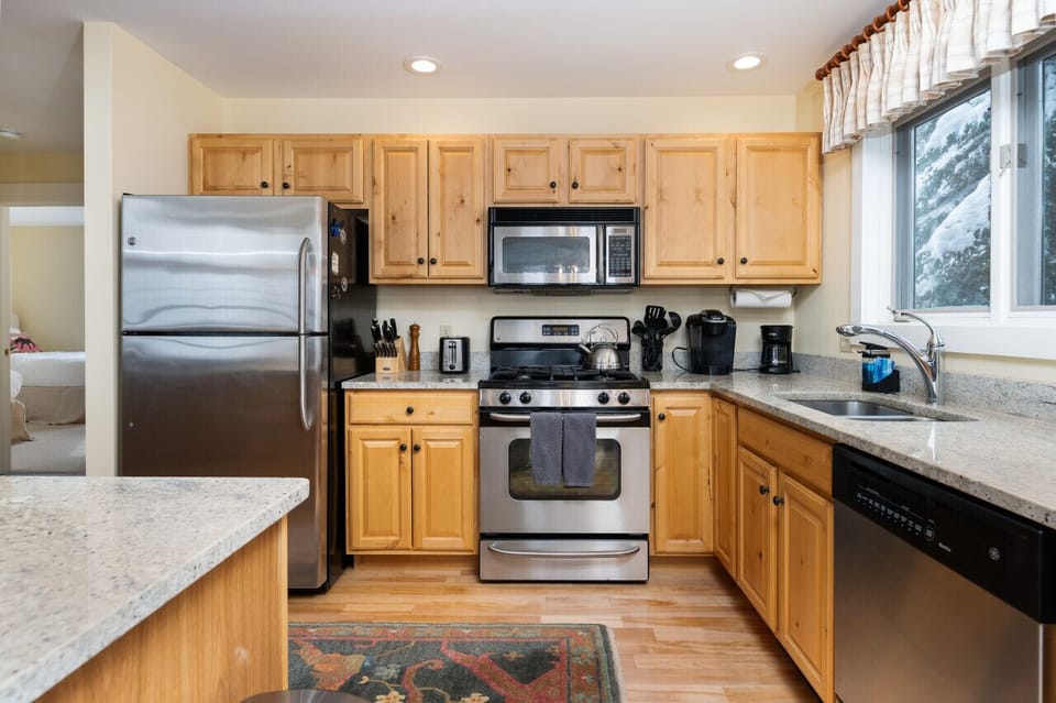 Our Kitchen is fully equipped with any of the tools you may need to cook your favorite meals during your stay.