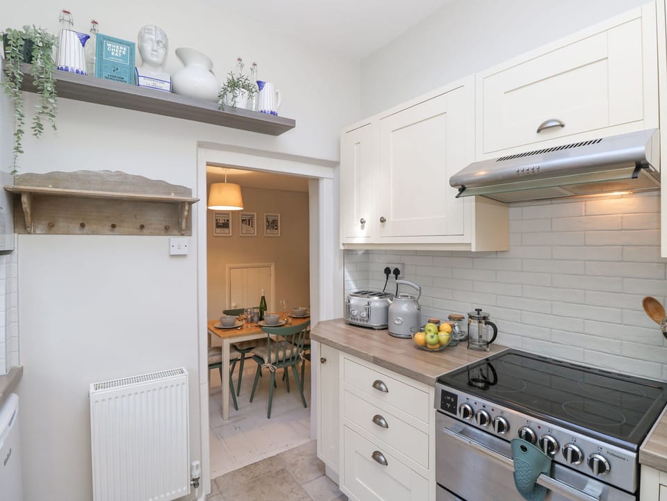 Fridge, dishwasher, electric kettle, toaster