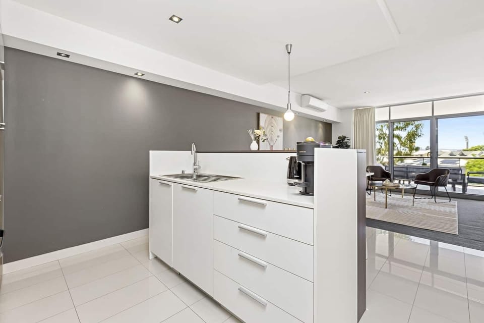 Functional kitchen with modern appliances.