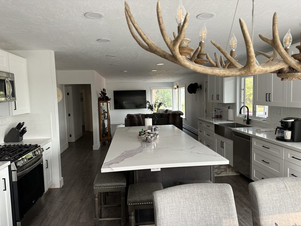 Extra large kitchen with island and seating for 12