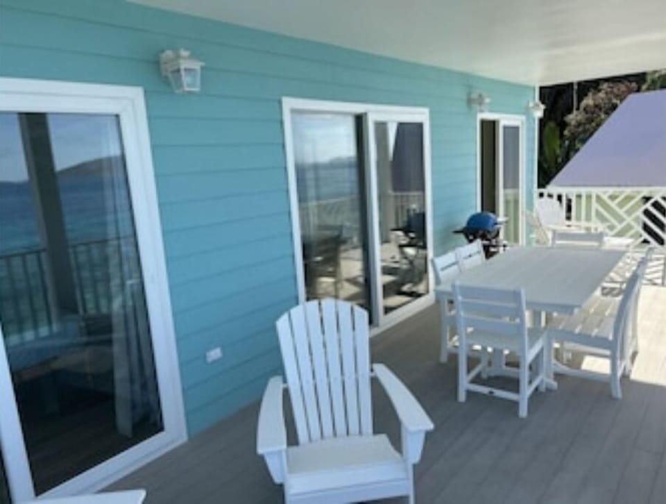 Bedrooms and kitchen have patio doors out to the terrace.