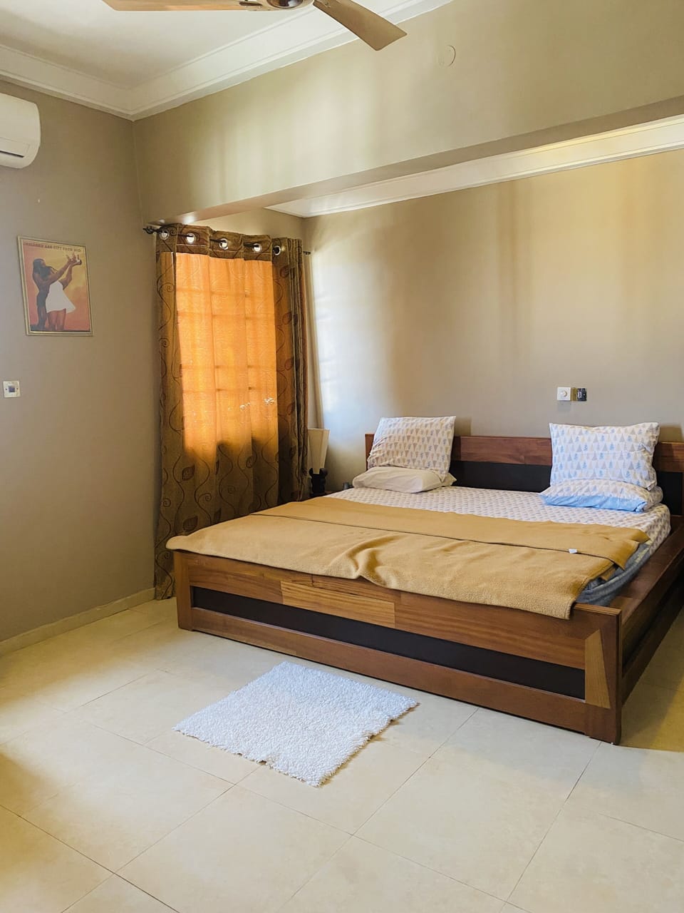 Down comforters, memory foam beds, desk, laptop workspace