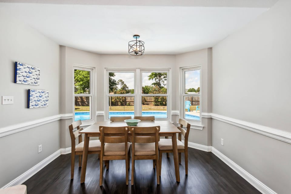 Great spot for meals and family game time.