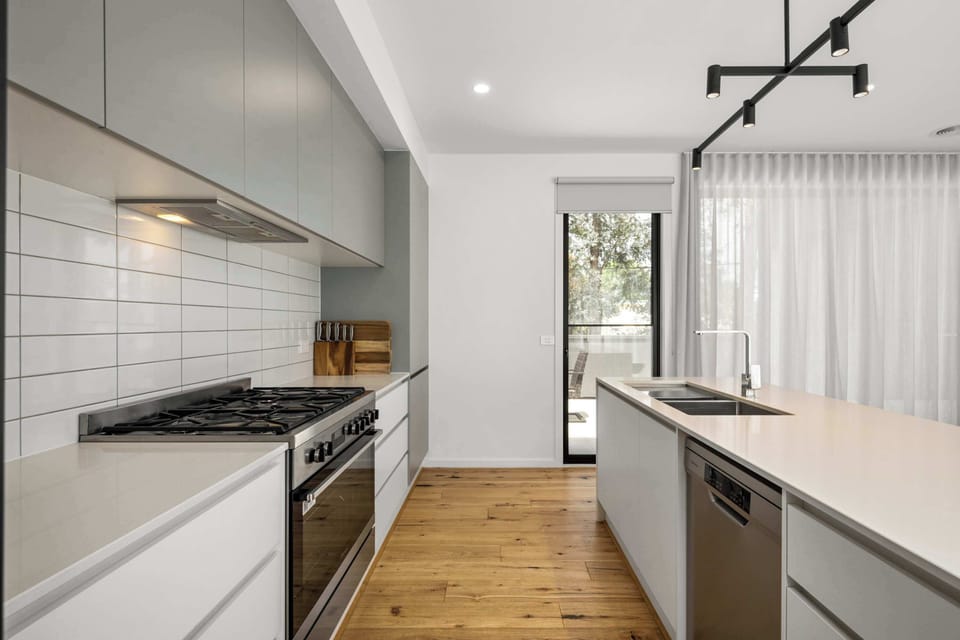 Fully-equipped kitchen with new and premium appliances.