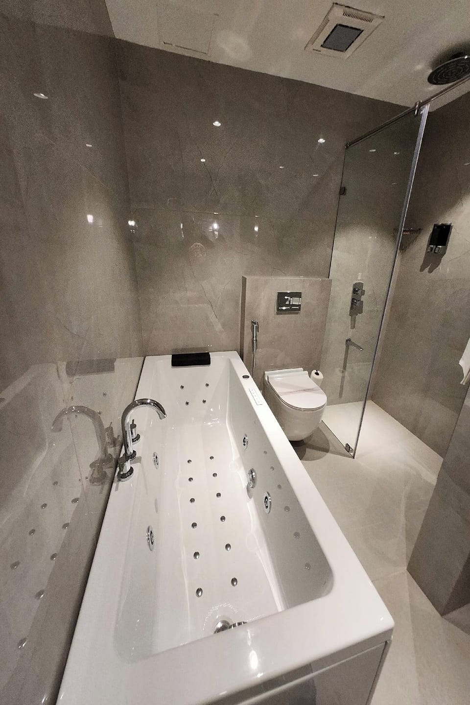 Suite | Bathroom | Shower, rainfall showerhead, free toiletries, hair dryer