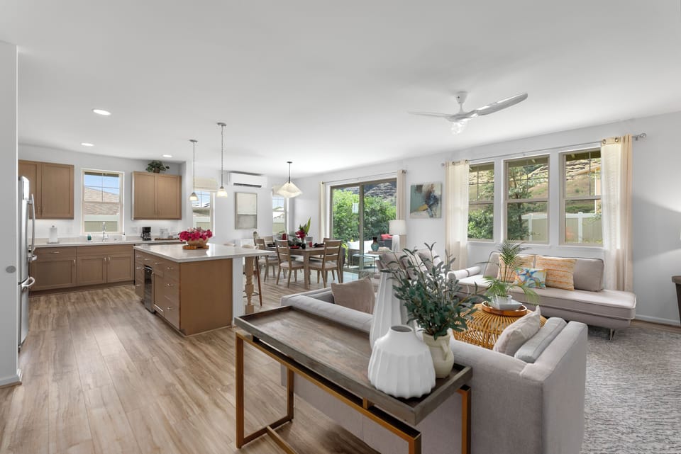 A bright, spacious interior gives your group plenty of room to relax and connect.