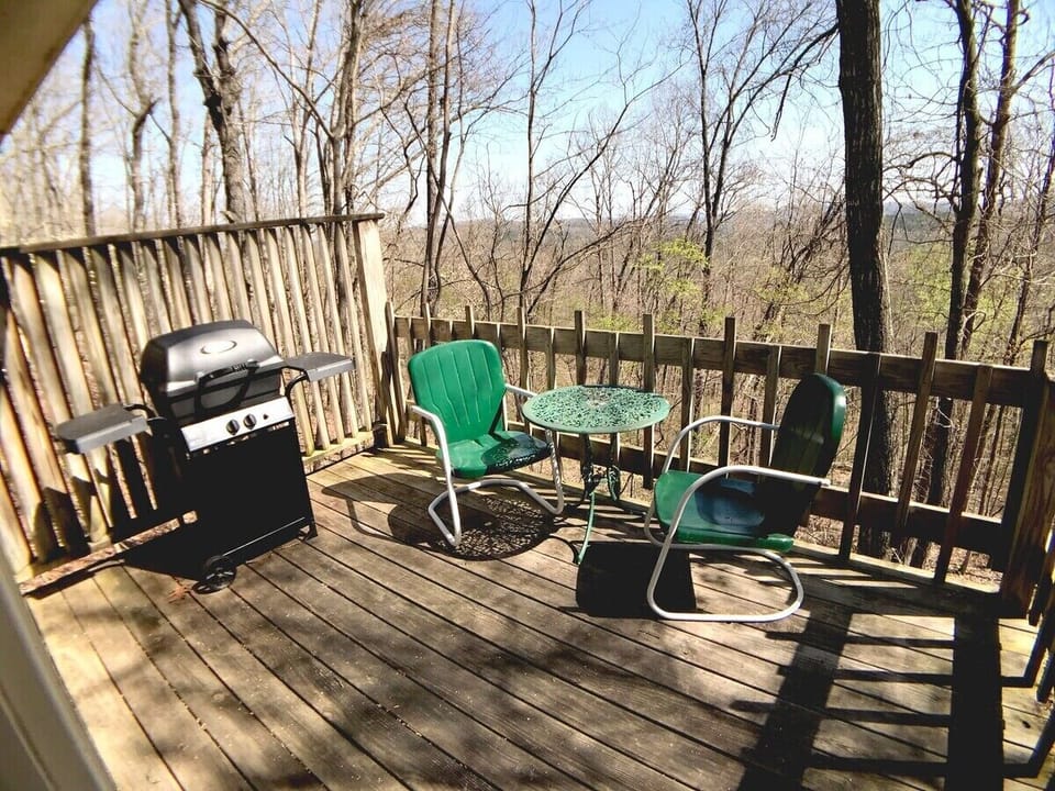 Private deck with gas grill.