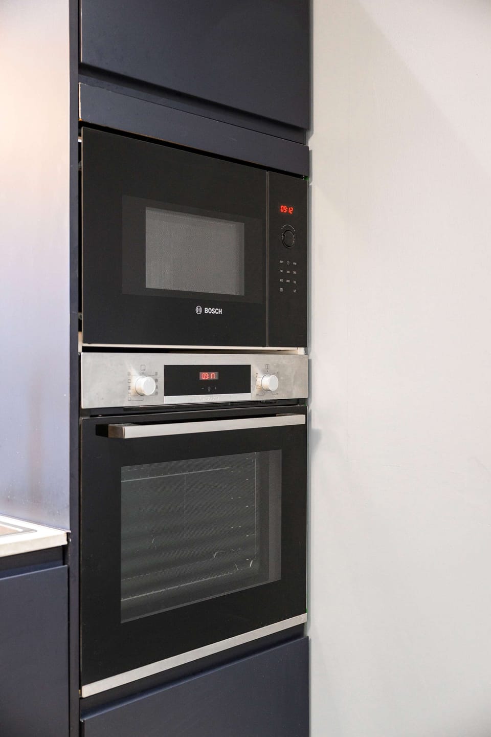 Built-in oven and microwave integrated into the kitchen, making it easy to prepare meals during your stay