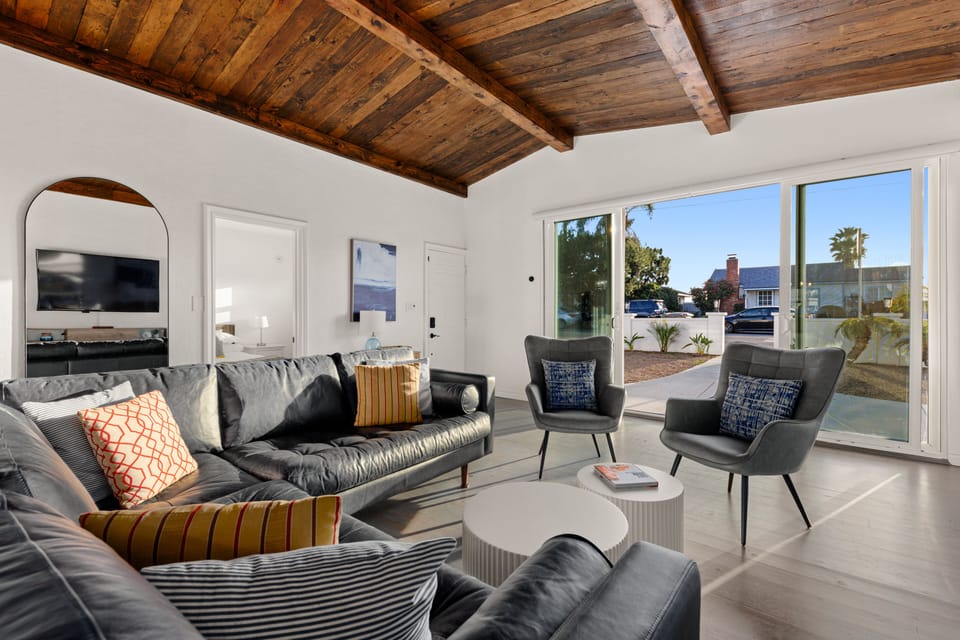 Recently refurnished, the home offers comfort and style.