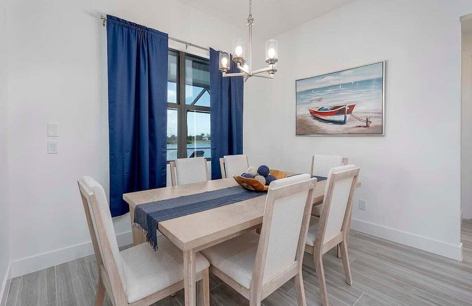 Dining Area with Pool View