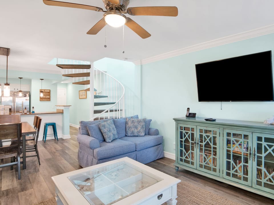 Condo, Multiple Beds, Balcony, Beach View (#6) | Living area | 40-inch flat-screen TV with cable channels, TV