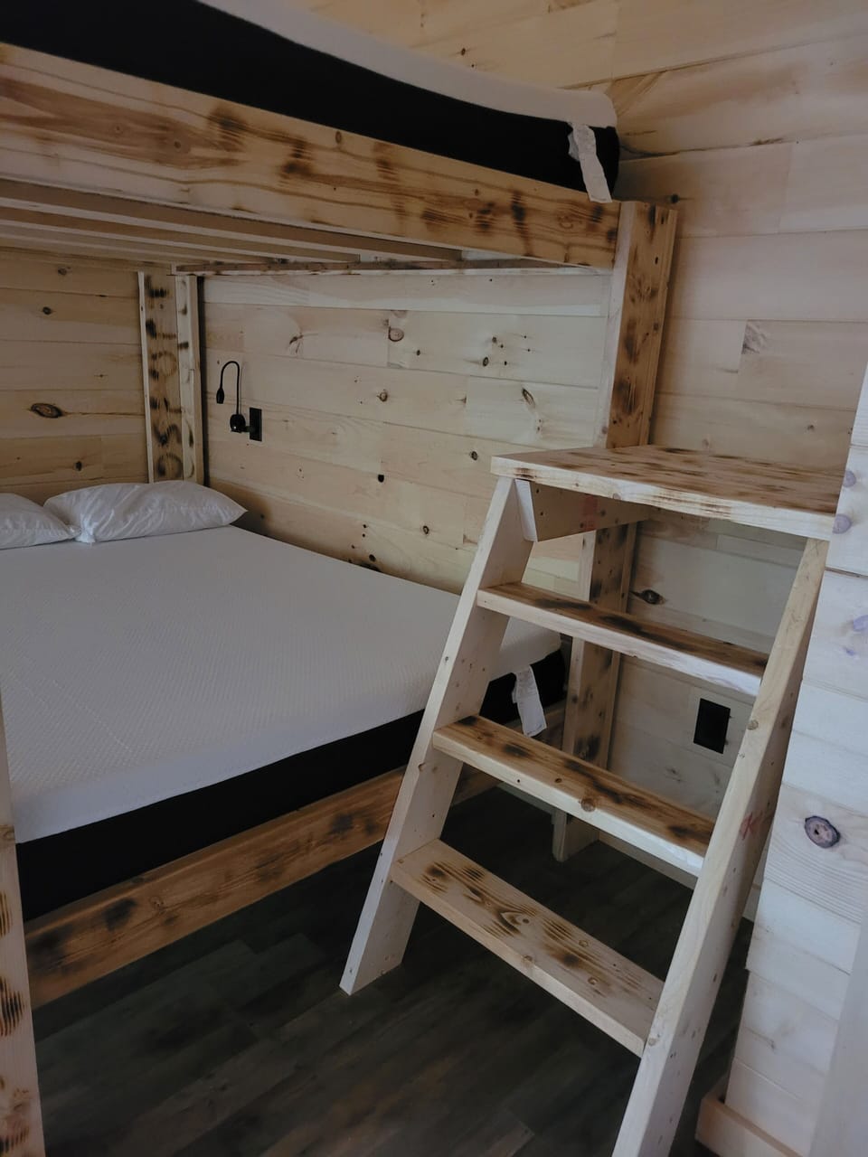 stairs to upper bed