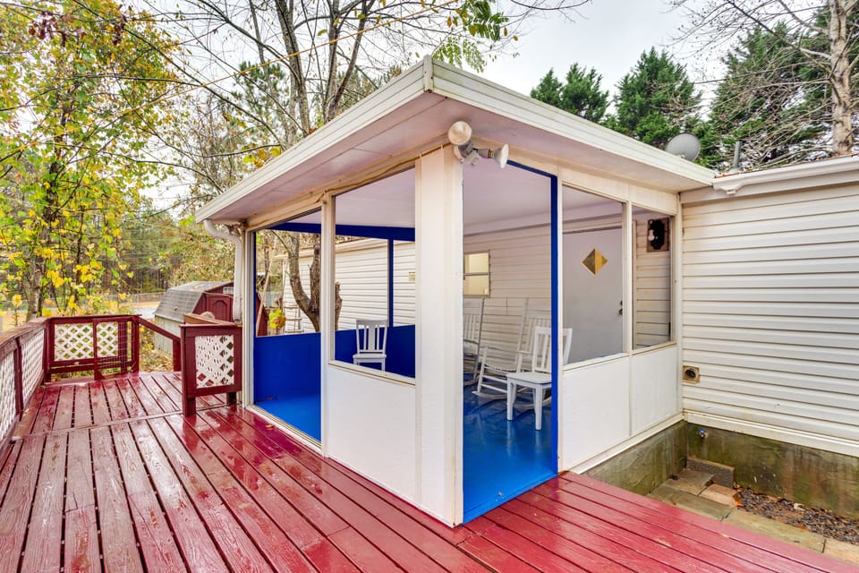 Deck | Covered Front Porch | Rocking Chairs