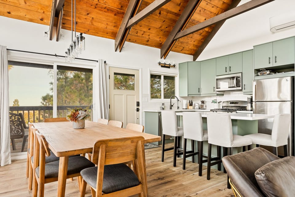 Dining room and kitchen